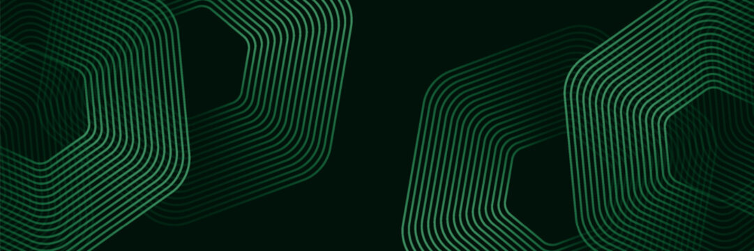 Green cyberspace hexagonal background. Hexagonal grid technology pattern. vector ilustration