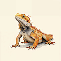 Obraz premium Detailed Illustration of a Bearded Dragon