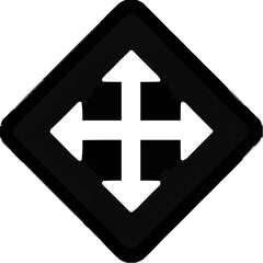 Obraz premium Directional icon representing movement in multiple directions 