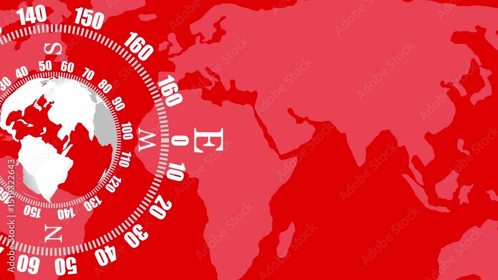 Poster abstract news background. world map and compass overlay concept for travel navigation and global pos