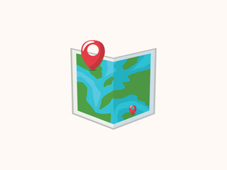 Fototapeta premium Map icon vector design illustration