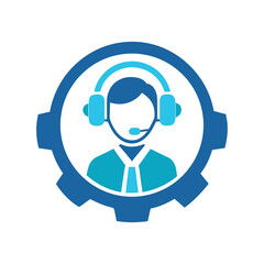 Tech Support Flat Design, call center operator