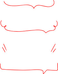 Red curly brackets with expressive marker stroke accents
