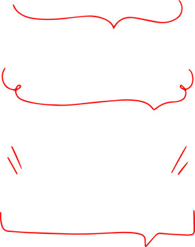 Red curly brackets with expressive marker stroke accents