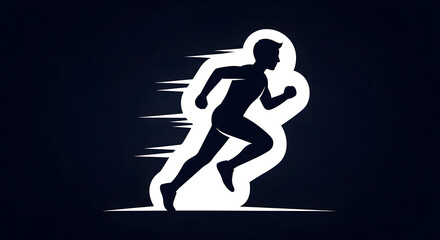 Dynamic Silhouette of a Runner Speed, Motion, and Athleticism