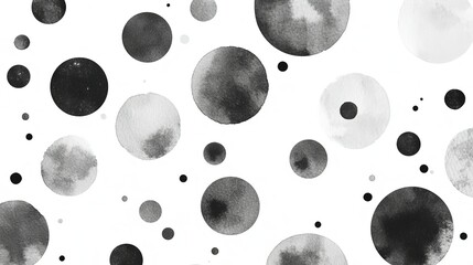 Abstract gray watercolor texture background with ink splatter effects and soft grunge imperfections. Low-contrast monochrome wash on paper-like surface, overhead seamless layout for antique book desig