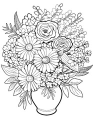 vector drawing of a hand drawn flower