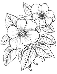 Fototapeta premium vector drawing of a hand drawn flower