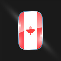 Canada flags design vector illustration graphic of glossy buttons with identification pin vector illustration