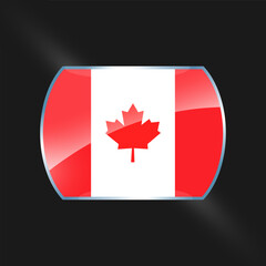 Canada flags design vector illustration graphic of glossy buttons with identification pin vector illustration