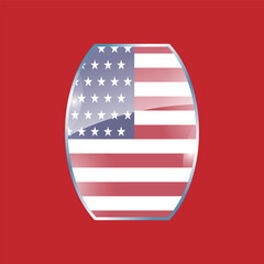 America flags design vector illustration graphic of glossy buttons with identification pin vector illustration