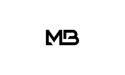MB initial letters, monogram logo	