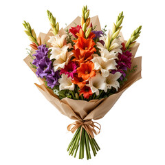 Gladiolus Flower Bouquet Wrapped Paper