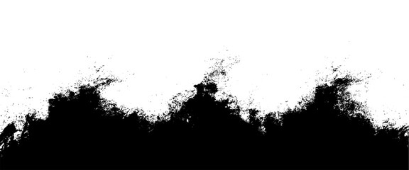 Vector abstract grunge stripe of spilt black paint background
