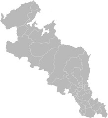 Fototapeta premium Kyoto, Japan – administrative vector map with municipality boundaries (Web Mercator projection, PPT-compatible & fully editable)