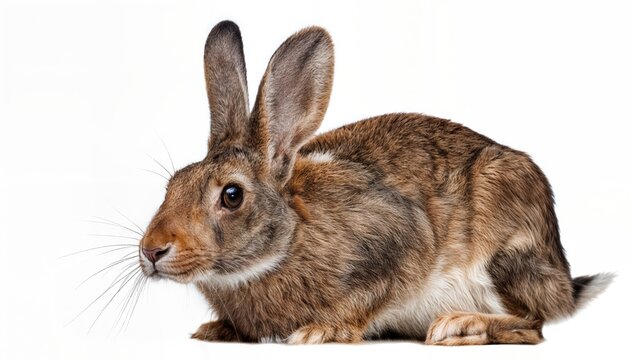 Vibrant Isolated Rabbit Illustration in HiRes PNG, Perfect for Creative Projects, Featuring Realistic Textures and Expressive Details That Pop Against Transparent Background. - Powered by Adobe