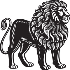 Wild animal vector illustration, featuring a lion, elephant, and tiger head design