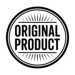 Original product badge black and white stamp