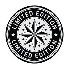 Limited edition badge with starburst design