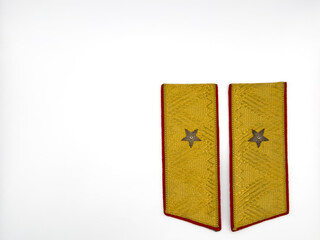 Epaulettes USSR on white background. High quality photo