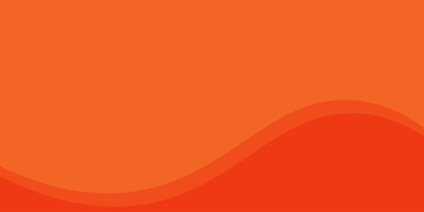Orange background with smooth wave design. The background features a vibrant orange color and a soft gradient texture. Minimal abstract wavy gradient vector background.
