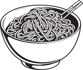 Noodles Bowl Vector