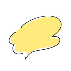 シンプルでおしゃれな手書きの吹き出し 黄色