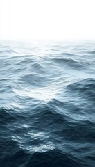 Fototapeta premium Tranquil Seascape with Gentle Waves, Soft Light Reflecting on Blue Ocean, Abstract Maritime Serenity