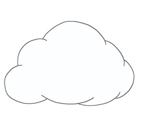 白い雲のイラスト