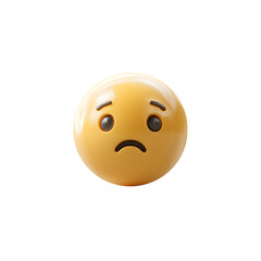 Fototapeta premium Sad face emoji, 3d rendered Isolated on transparent background