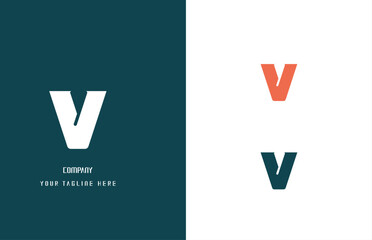 V, Logo Design, Initial Logo V branding company, vector illustration