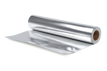 Roll of Aluminum Foil Isolated On White Background