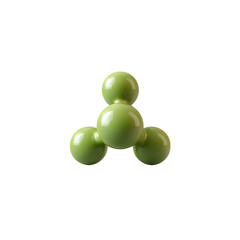 Ammonia molecule, 3d rendered Isolated on transparent background