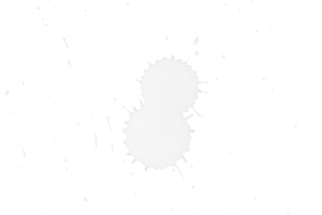 white ink splash spot isolated on white or transparent png