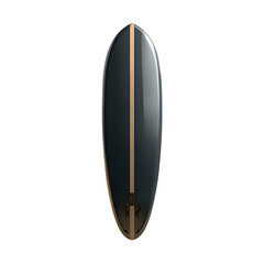 Surfboard, top view 3d rendered Isolated on transparent background