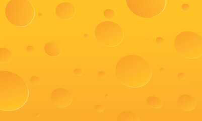 Texture yellow milk cheese with air bubble holes. Dairy product. Milk natural food. Gourmet cheddar pattern. Cheesy wallpaper. Meal cooking or eating. Culinary appetizer. Vector background