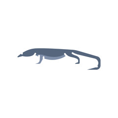 komodo dragon color flat icon for digital and print projects.