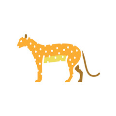 Indochinese Leopard color flat icon for digital and print projects.