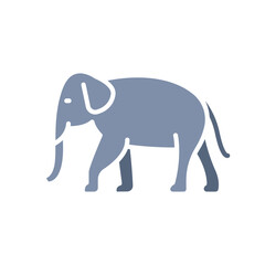 Elephant color flat icon for digital and print projects.
