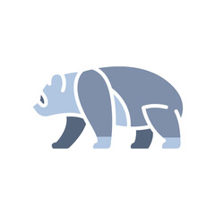 Giant panda color flat icon for digital and print projects.