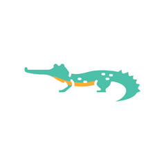 Gharial color flat icon for digital and print projects.
