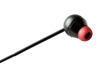 A single black earbud tip