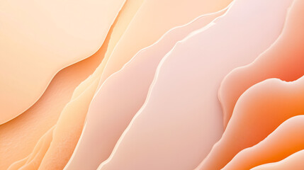 A soft and elegant abstract background featuring flowing layers in warm peach tones.
