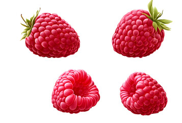 Raspberry collection isolated on a transparent back.png