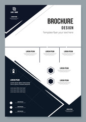 Corporate identity template with business card. Vector design.	
