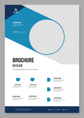Corporate identity template with business card. Vector design.	

