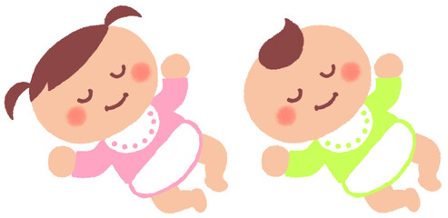 赤ちゃん 女の子と男の子