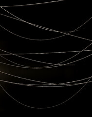 white rope on black background