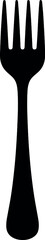 Obraz premium Fork vector black silhouette print design