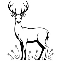 silhouette of a deer